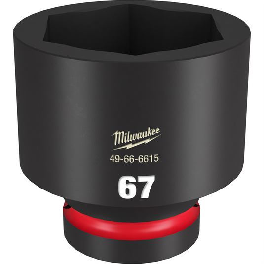 Milwaukee Tool SHOCKWAVE Impact Duty  1""Drive 67MM Standard 6 Point Socket