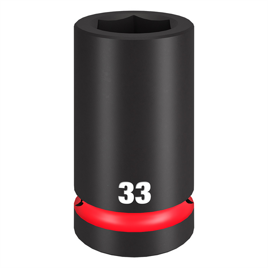 Milwaukee Tool SHOCKWAVE Impact Duty 1"" Drive 33mm Deep 6 Point Socket