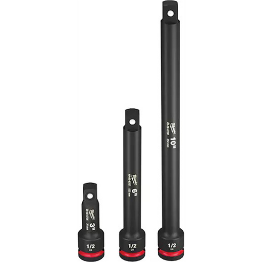 Milwaukee Tool 3PC SHOCKWAVE Impact Duty  1/2""Drive Extension Set