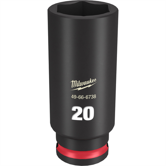Milwaukee Tool SHOCKWAVE Impact Duty  3/8""Drive 20MM Deep 6 Point Socket