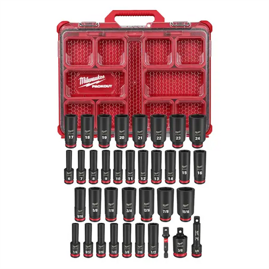 Milwaukee Tool SHOCKWAVE Impact Duty Socket 3/8&rdquo; Dr 36PC PACKOUT Set