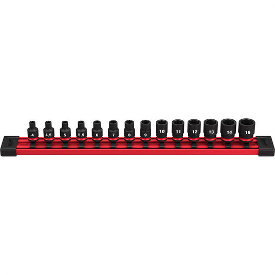 Milwaukee Tool 14PC SHOCKWAVE Impact Duty  Metric Standard 6 Point Socket Set