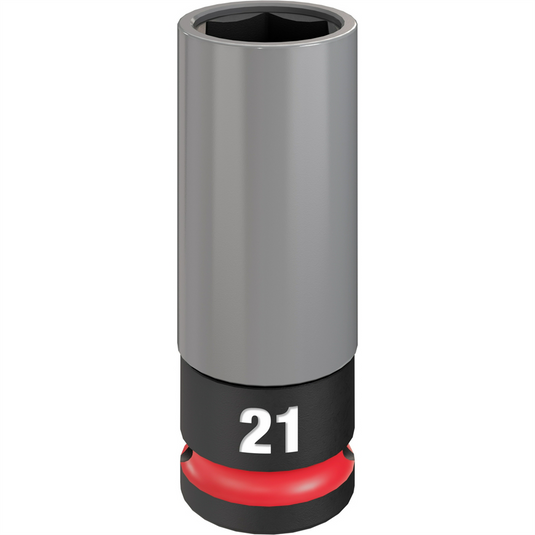 Milwaukee Tool SHOCKWAVE Impact Duty 1/2 Drive 21MM Metric Lug Nut Wheel Socket