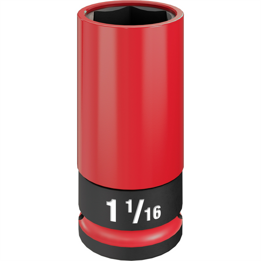 Milwaukee Tool SHOCKWAVE Impact Duty 1/2 Drive 1-1/16"" SAE Lug Nut Wheel Socket