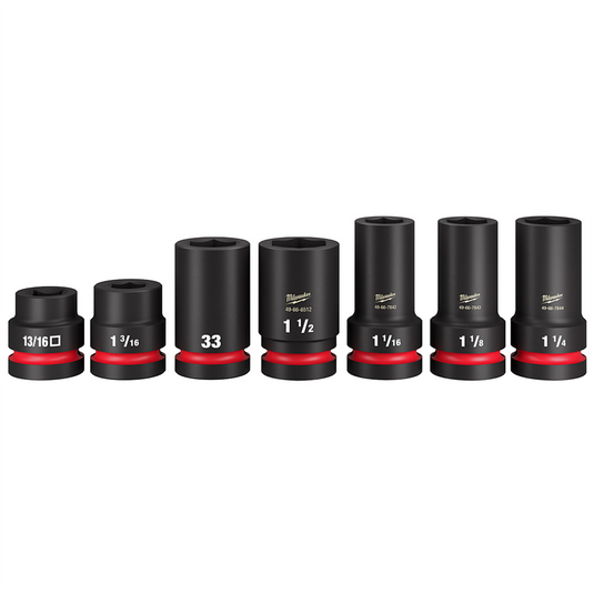 Milwaukee Tool SHOCKWAVE Impact Duty 1&rdquo; Drive 7PC MM & SAE Wheel Service Socket PACKOUT Set