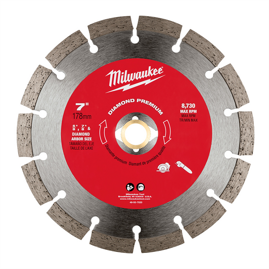 Milwaukee Tool 7"" Diamond Premium Segmented