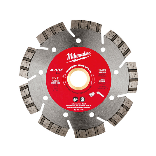 Milwaukee Tool 4 1/2"" Diamond Universal segmented-turbo