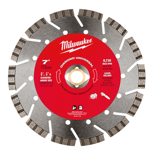 Milwaukee Tool 7"" Diamond Universal segmented-turbo