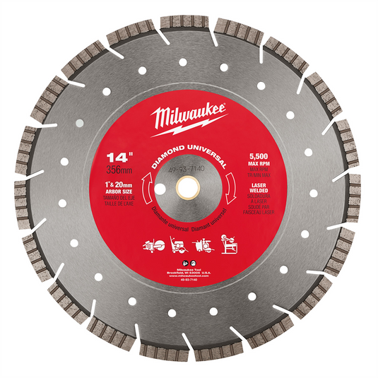Milwaukee Tool 14"" Diamond Universal segmented-turbo