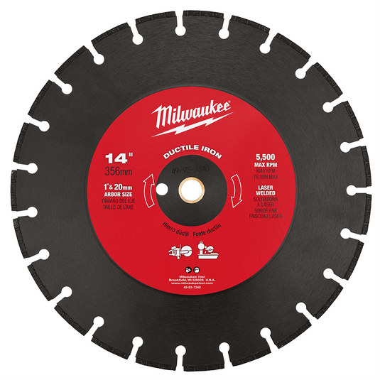 Milwaukee Tool 14"" Ductile Iron Segmented