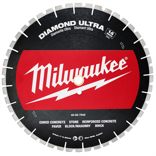 Milwaukee Tool 14"" Diamond Ultra Segmented Turbo; General Purpose Diamond Blade