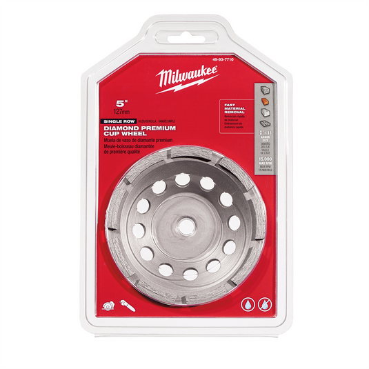 Milwaukee Tool 5"" Diamond Cup Wheel Single Row