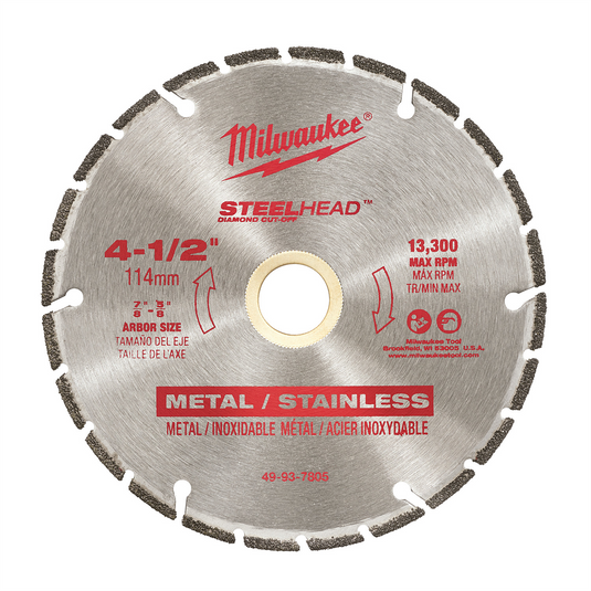 Milwaukee Tool 4-1/2"" SteelHead Diamond Cut-Off