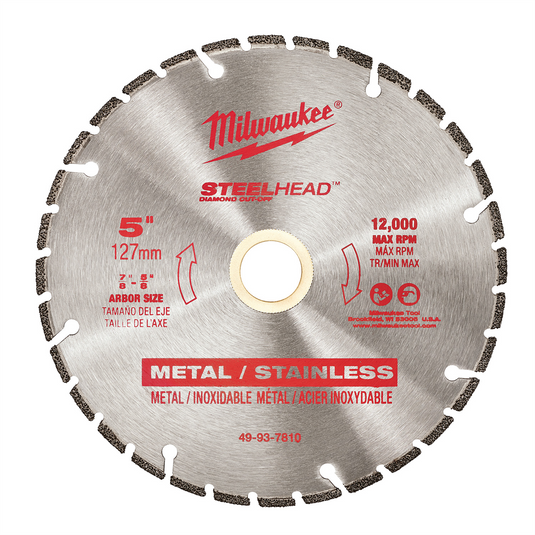 Milwaukee Tool 5"" SteelHead Diamond Cut-Off