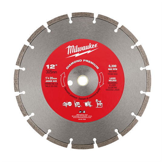Milwaukee Tool 12"" Diamond Premium Segmented