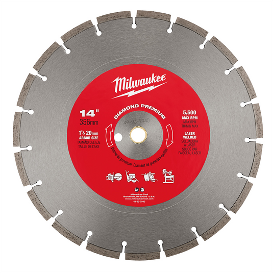 Milwaukee Tool 14"" Diamond Premium Segmented