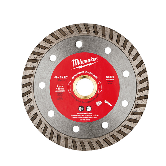 Milwaukee Tool 4 1/2"" Diamond Premium Turbo