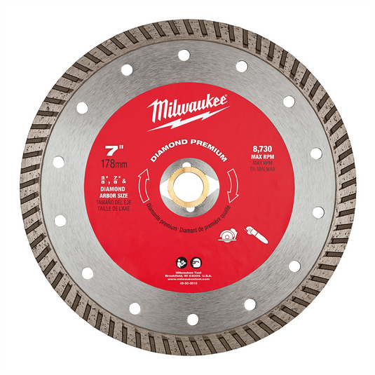 Milwaukee Tool 7"" Diamond Premium Turbo