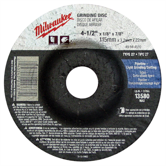 Milwaukee Tool 12"" x 1/8"" x 20mm Cut-Off Wheel (Type 1)
