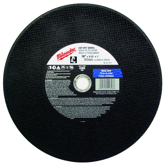 Milwaukee Tool 14"" x 3/32"" x 1"" Cut-Off Wheel (Type 1)