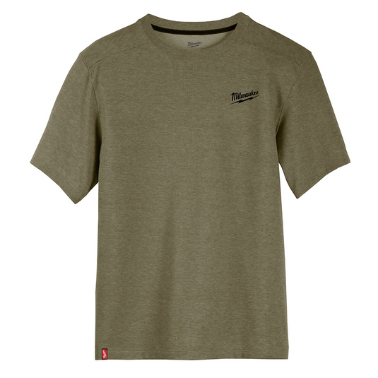 Milwaukee Tool HYBRID WORK TEE - SS GREEN 3X