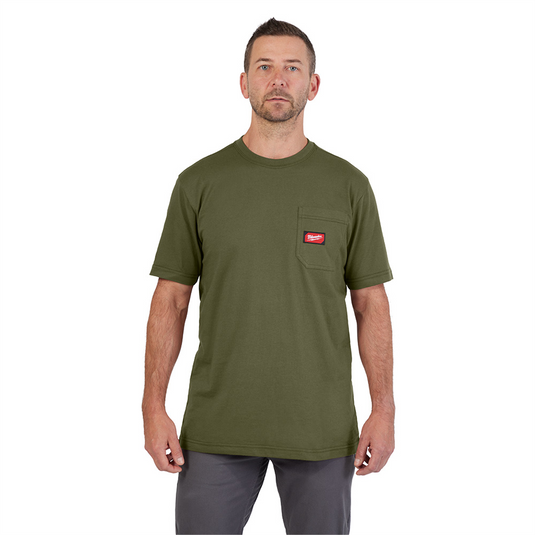 Milwaukee Tool GRIDIRON Pocket T-Shirt - Short Sleeve Green S