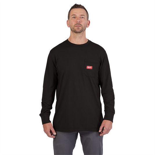 Milwaukee Tool GRIDIRON Pocket T-Shirt - Long Sleeve Black 3X