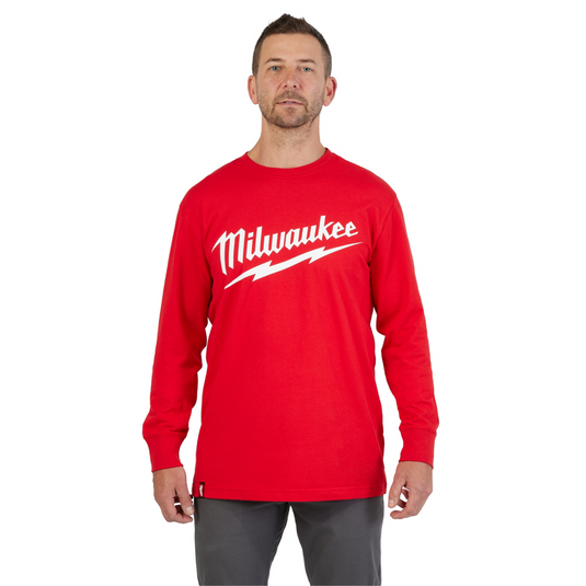 Milwaukee Tool Heavy Duty Tee - Long Sleeve Logo Red S