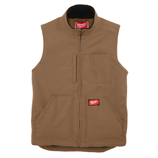 Milwaukee Tool HEAVY DUTY SHERPA-LINED VEST - BROWN S
