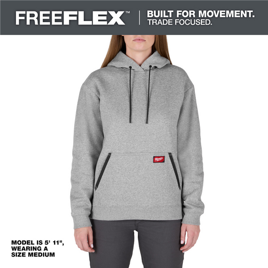 Milwaukee Tool Women's FREEFLEX Pullover Hoodie- Gray - S