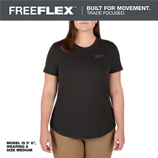 Milwaukee Tool Women's FREEFLEX Hybrid Tee - Short Sleeve -  Black -  M