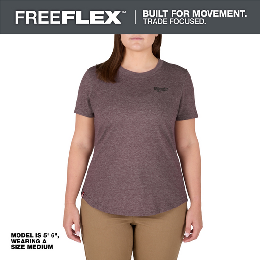 Milwaukee Tool Women's FREEFLEX Hybrid  Tee - Short Sleeve -  Purple -  S
