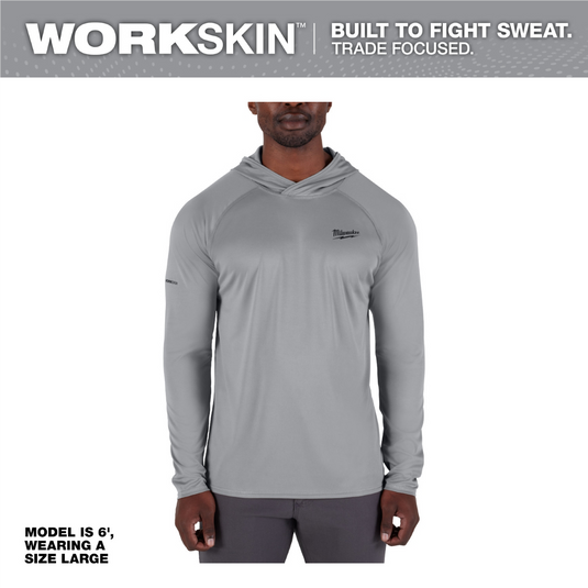 Milwaukee Tool WORKSKIN Hooded Sun Shirt - GRAY XL