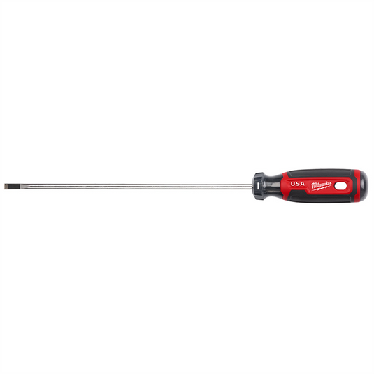 Milwaukee Tool 3/16"" Cabinet 8"" Cushion Grip Screwdriver (USA)
