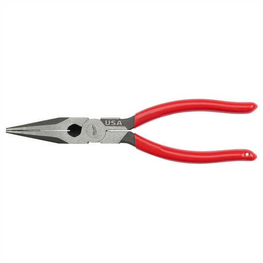Milwaukee Tool 8"" Long Nose Dipped Grip Pliers (USA)