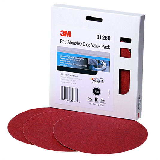 3M DISC VALUE PACK 01260 6 IN P80D 25/PACK