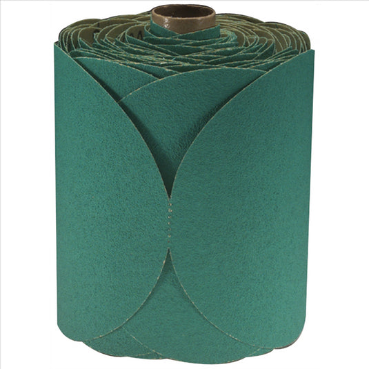 3M GREEN FRE-CUT DISC ROLLS STIKIT 80D 6IN 100/ROLL