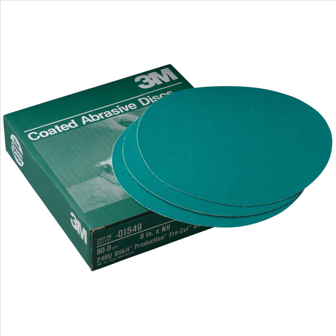 3M PRODUCTION DISCS STIKIT GREEN CORPS 80D 8IN 50/BX