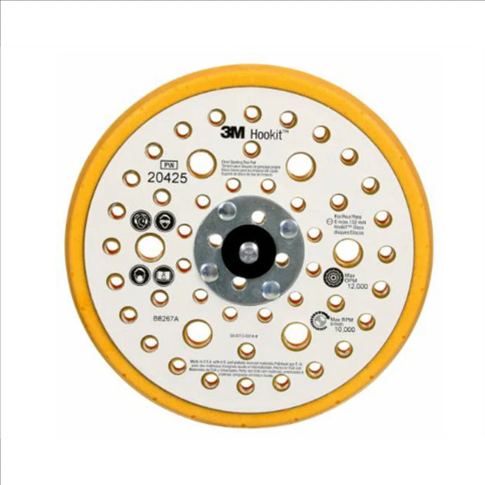 3M 3M Xt3M Xtract™ Low Profile Finishing Back-up Pad; 20425; 152 mm x 17.5 mm x 7.93 mm; External 53 Holes; 10 ea/Case