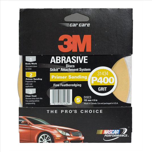 3M DISC ROLLS-GOLD STIKIT 6"" P400 5/PK 10/CASE