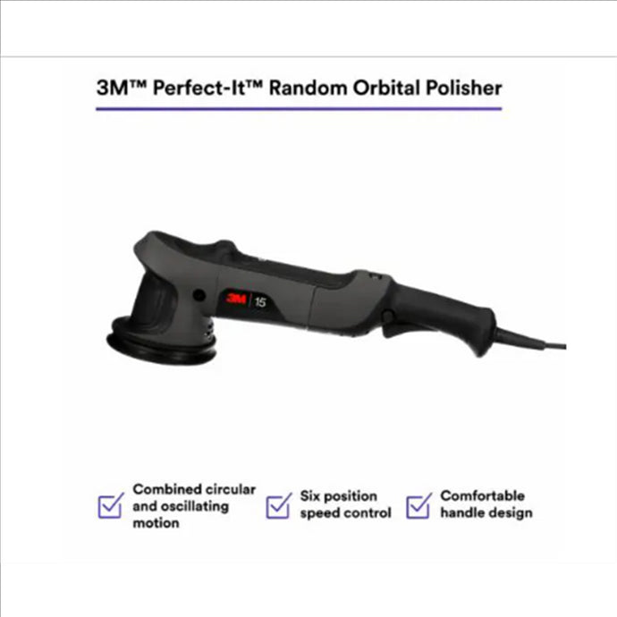 3M™ Perfect-It™ Random Orbital Polisher 34100; 15 mm; 120V; 60 Hz; Plug A