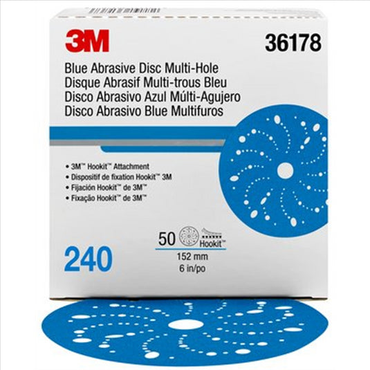 3M 3M Hookit Blue Abrasive Disc Multihole 36178 (4PK)