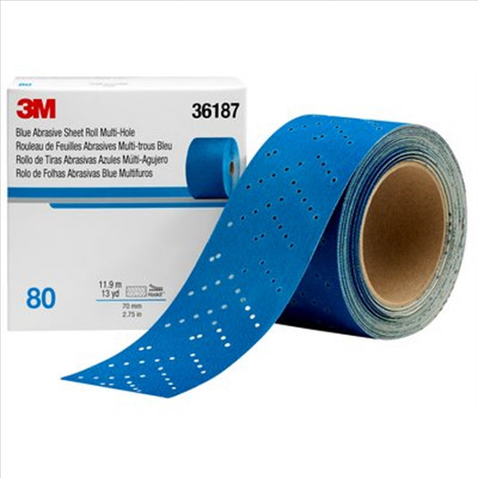 3M 3M Hookit Blue Abrasive Sheet Roll Multihole (4PK)