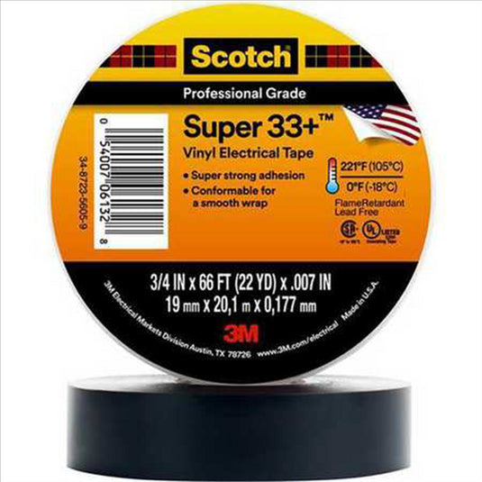 3M ELECTRICAL TAPE VINYL 3/4IN X 52FT