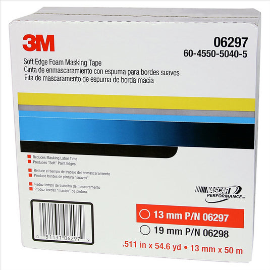 3M TAPE SOFT EDGE FOAM MASKING 1/2"" 54.6 YDS