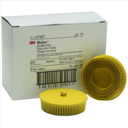 3M DISC ROLOC BRIS 80GR 3"" 10/BOX YELLO