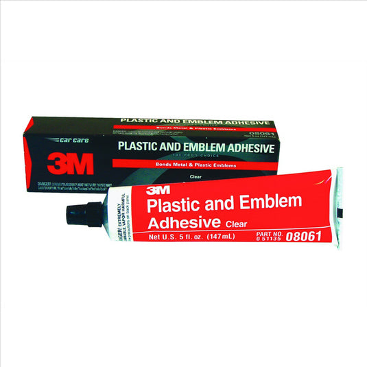 3M ADHESIVE PLASTIC AND EMBLEM CLEAR 5OZ TUBE