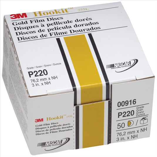 3M GOLD FILM DISCS HOOKIT P200 3IN 50PK