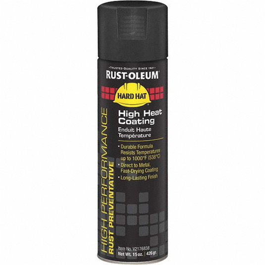Msc Industrial Supply Black; 15 oz Net Fill; Flat; High-Heat Spray Paint