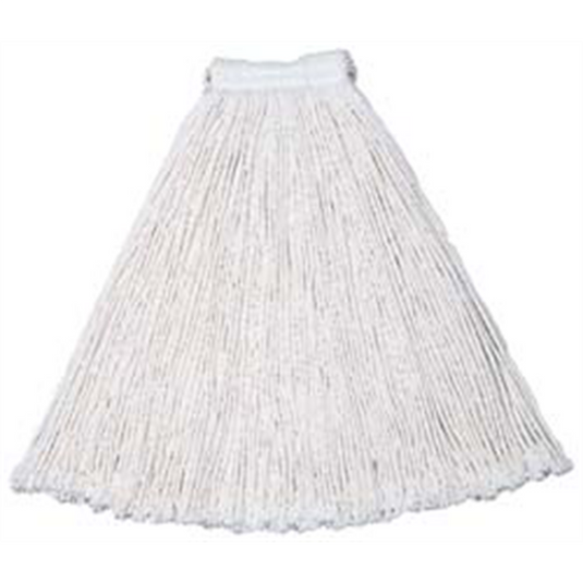 Msc Industrial Supply 1"" White Head Band; Small Cotton Cut End Mop Head